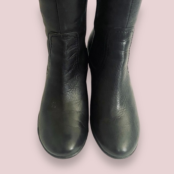 GNW Black Leather Button Side Boot Vintage Inspired SZ 6 - Picture 5 of 13